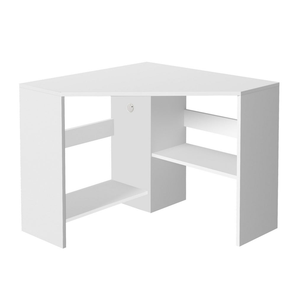 Artiss Corner Computer Desk Shelves CPU Stand L-shape Home Office Workstation Desks