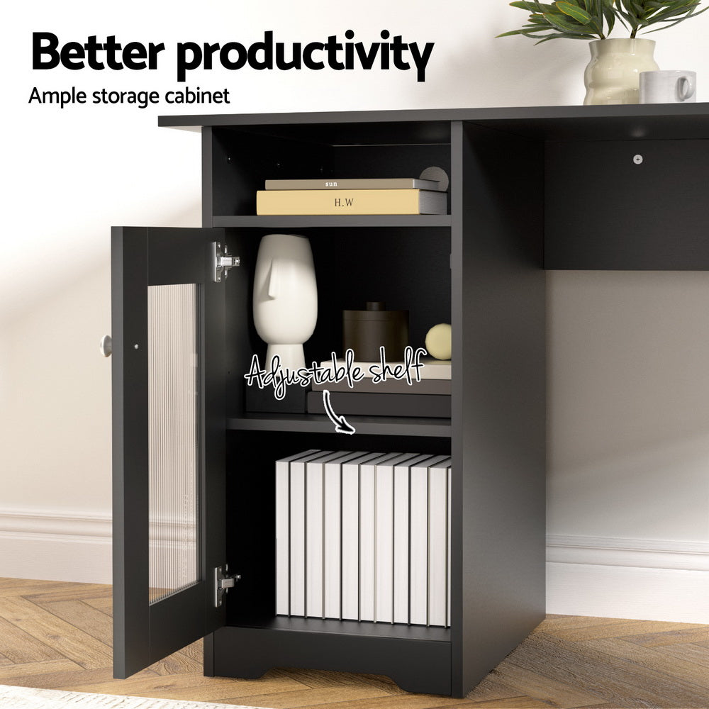 Artiss Computer Desk Home Office Study Desks L-shaped Corner Table with Storage