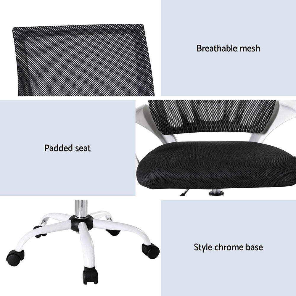 Artiss 2x Office Chair Mesh Computer Gaming Desk Chairs Work Study Mid Back