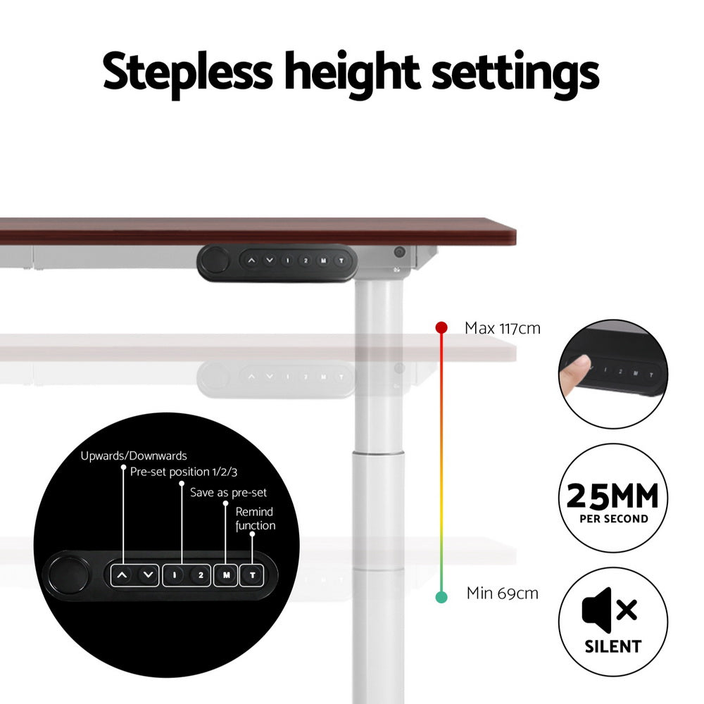 Artiss 400mm Treadmill Electric Walking Pad with 120cm Automatic Standing Desk